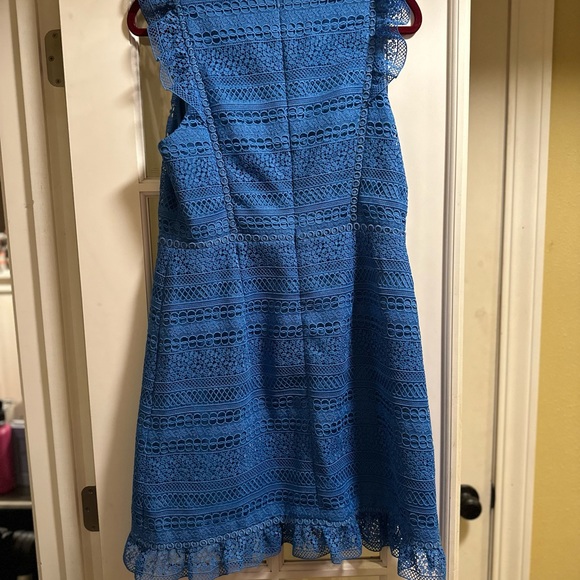 J. Crew Lace Blue Dress - Picture 4 of 6